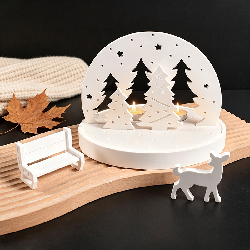 Candle Making Ideas - Kerst-Eland Theelicht Houder Siliconen Molds, 3D