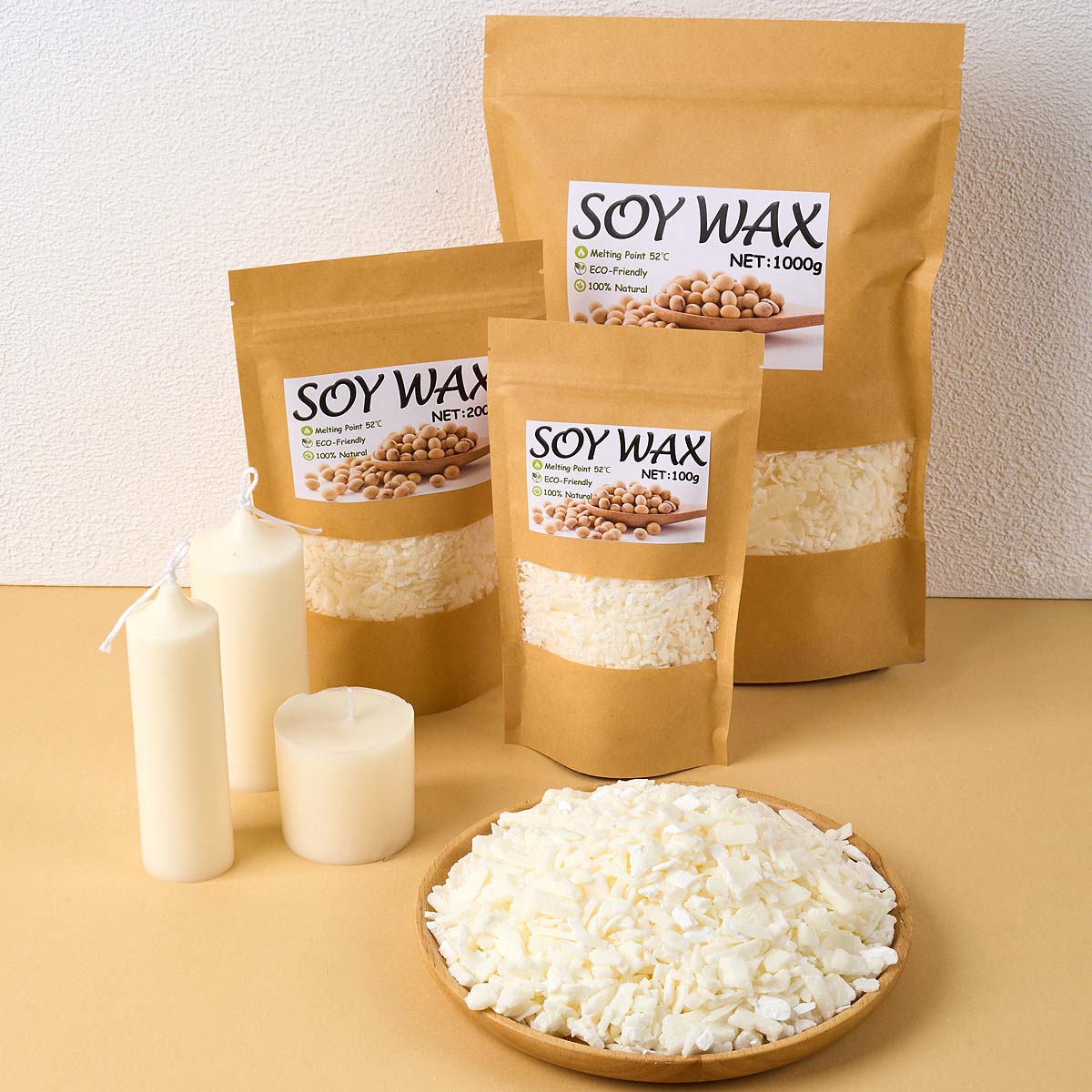 Candle Making Kits - 1 pond zuiver witte sojawas voor