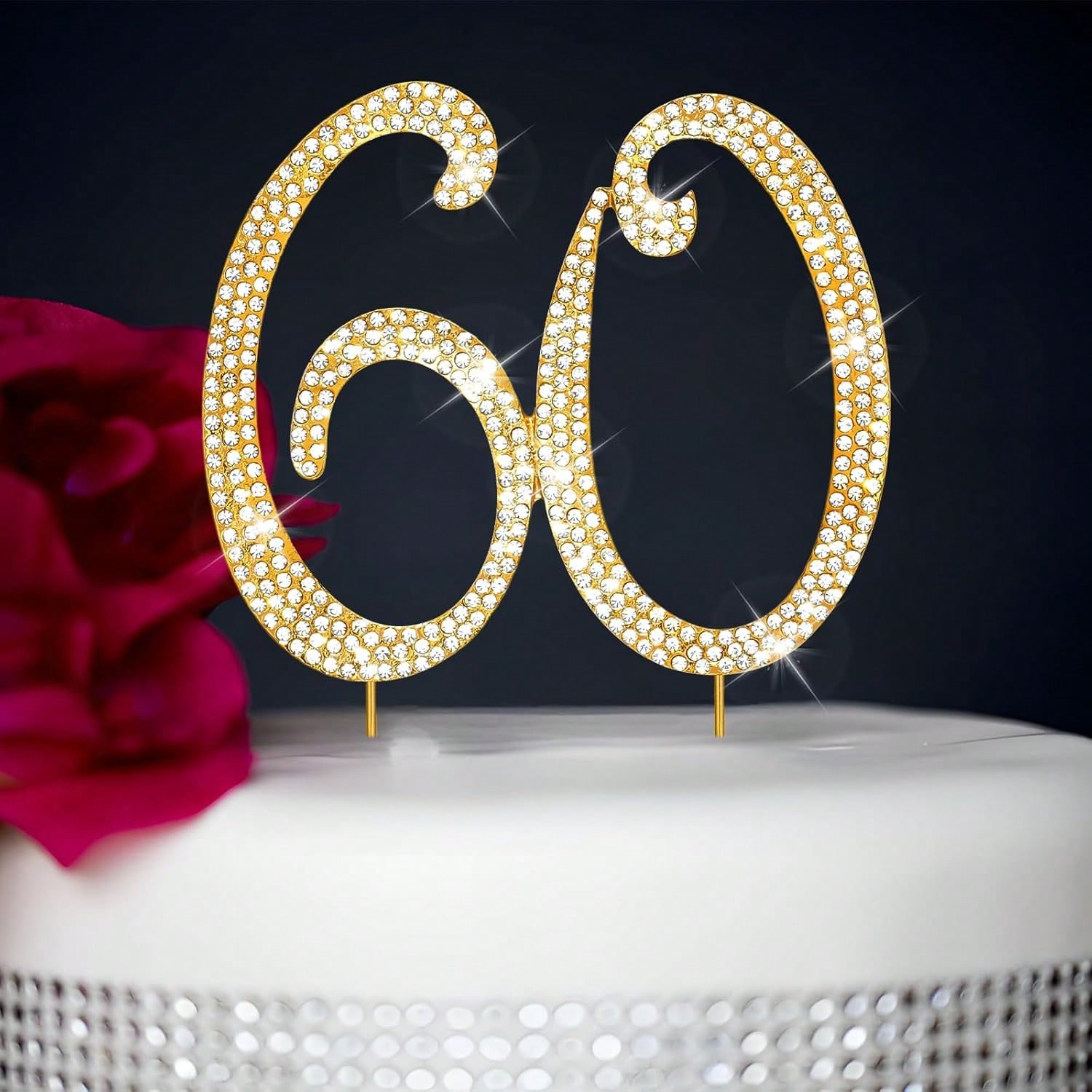 Candle Making Ideas - Grote gouden strass-nummer taarttopper (1 stuk)-0/1/3-9