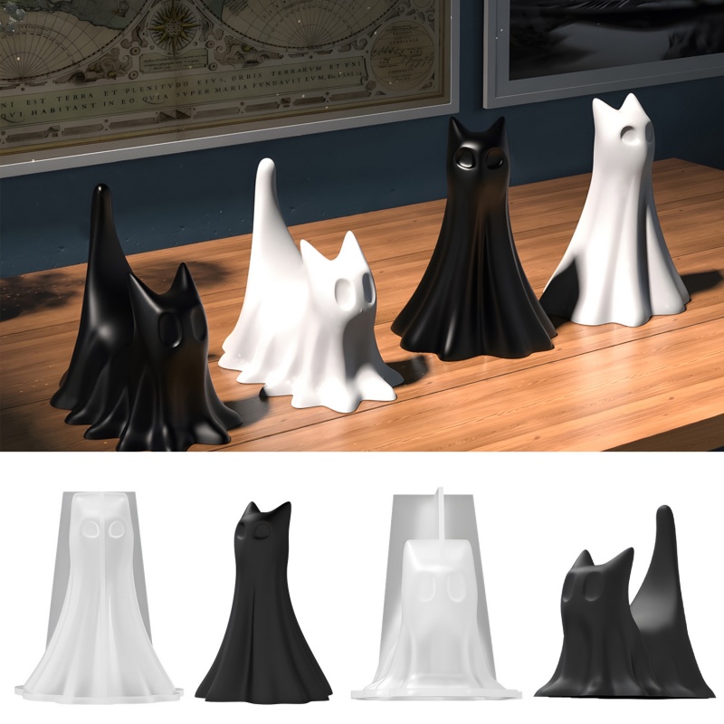 Ghost Cat Halloween Desktop Or - Candle Making Ideas recensie en prijs