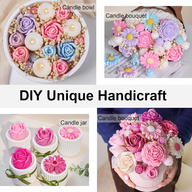 5-delige bloemkaarsvormset, 3D - Candle Making Kits recensie en prijs
