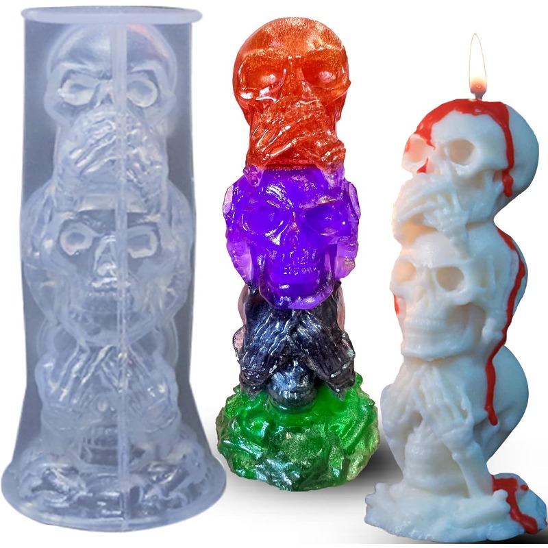 3D Rose Flower Skull Siliconen - Candle Making Event recensie en prijs